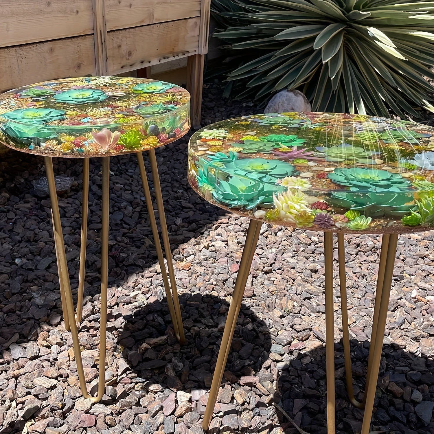 Large Round Tray Table Resin Molds 35x56cm