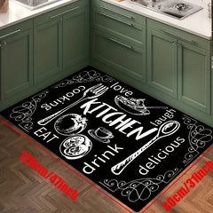 Non-slip Oilproof Kitchen Floor Mat Water-resistant Fluffy Mat