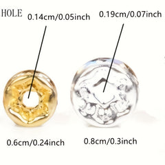 100 Round Rhinestone Spacing Beads 6mm 8mm Crystal Loose Beads Set
