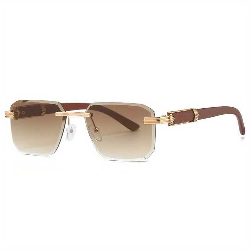 Square Rimless Sunglasses Gradient UV400 Sun Shades