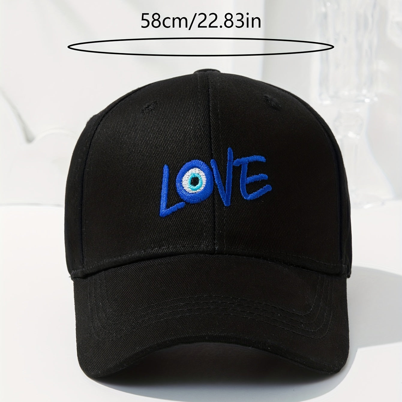 Devil's Eye Embroidery Baseball Cap LOVE Couple Dad Hat
