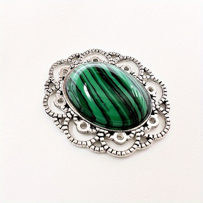 Vintage Boho Style Natural Crystal Stone Alloy Pendants