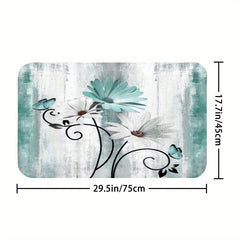 Butterfly Flower Shower Curtain Set