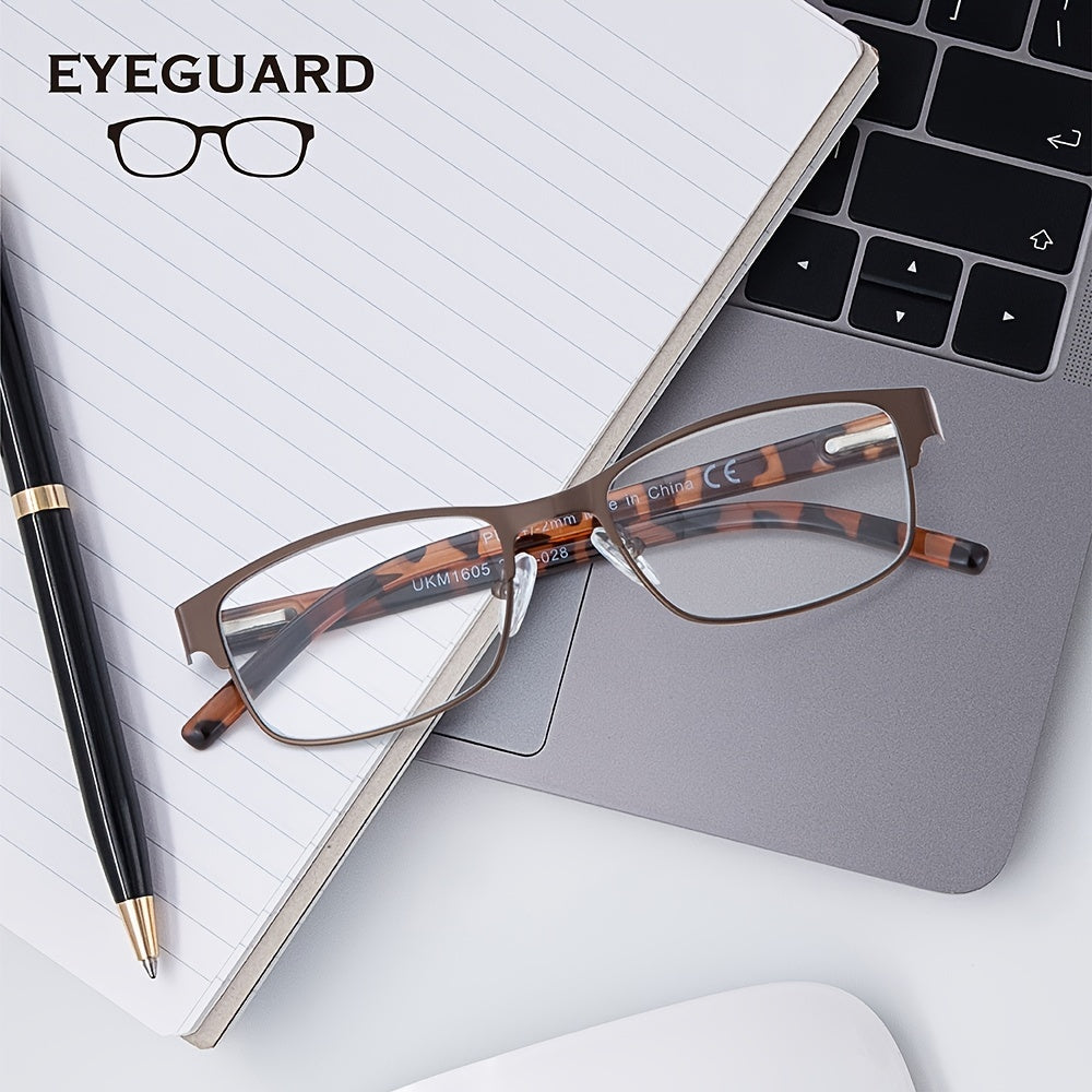 EYEGUARD Mens Reading Glasses Lightweight Metal Readers