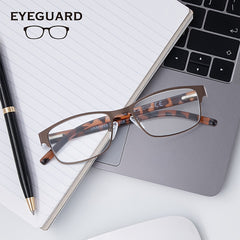 EYEGUARD Mens Reading Glasses Lightweight Metal Readers