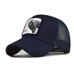 Bull Cash Cartoon Baseball Cap Animal Embroidery Patch Trucker Hat