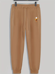 Duck Mouth Print Men's Drawstring Sweatpants Loose Casual Trousers
