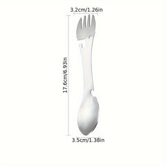 2pcs Stainless Steel Fork Spoon Bottle Opener Can Opener