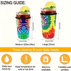 Leopard Printed Cup Sleeve Anti scalding Water Cup Sleeve 30 32oz