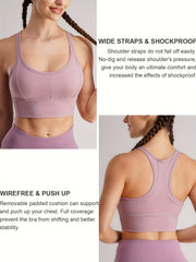 Comfy Racerback Sports Bra High Impact Workout Bra