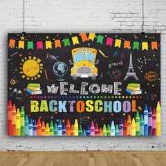 Back To School Backdrop Banner Welcome Back Banner For First Day of School Decor