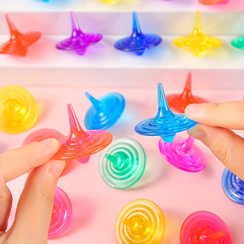 Colorful Gemstone Tops Set - Spinning Toys for Ages 3