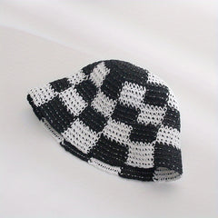 Crochet Bucket Hat Straw Sun Hat Breathable Travel Beach Hats