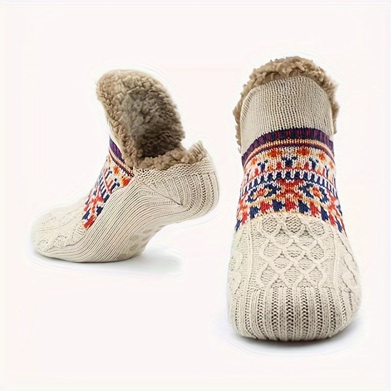 Men's Anti-slip Plush Socks for Winter Home, Snow, and Sleep