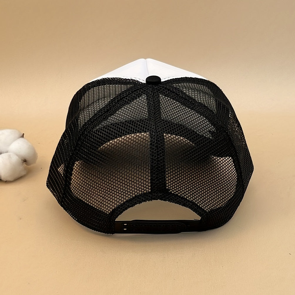 Panda Print Trucker Hat Mesh Baseball Cap Sun Shade Dad Hat