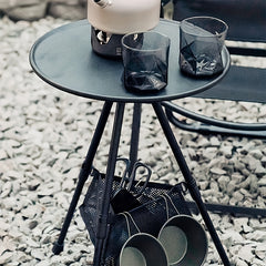 Aluminum Folding Small Round Table Portable Adjustable Camping Coffee Table