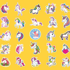 50pcs Unicorn Stickers Waterproof Vinyl Sticker Pack for Girls DIY Decoration