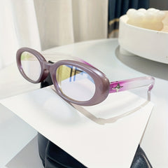 Y2K Oval Sunglasses Punk Star Charm Gradient Glasses UV400