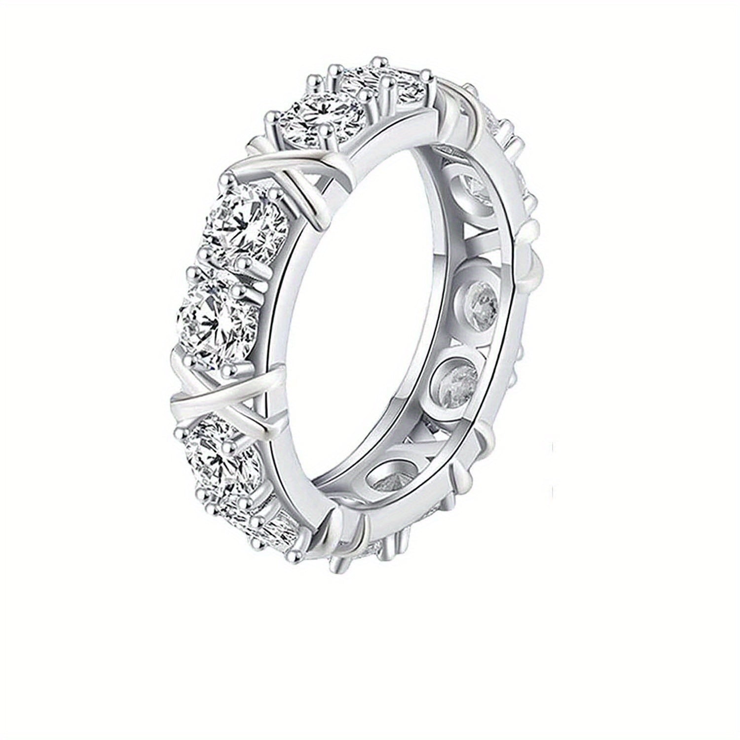 Golden Hip hop Ring Men's And Women's Zircon Punk Wedding Ring Jewelry