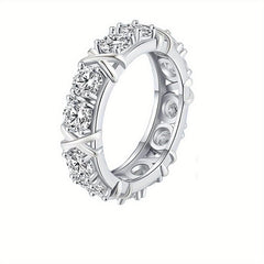 Golden Hip hop Ring Men's And Women's Zircon Punk Wedding Ring Jewelry