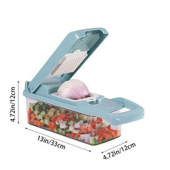 14pcs Vegetable Chopper Multifunctional Slicer Cutter With Container