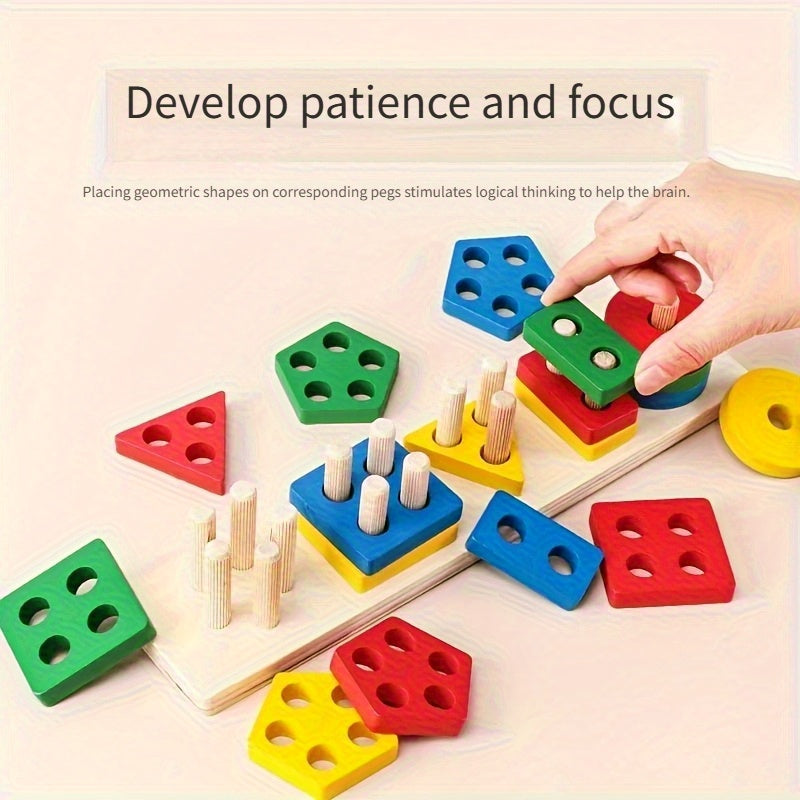 Educational Building Blocks Toy Geometric Shapes Recognition