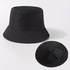 Chessboard Pattern Reversible Bucket Hat Unisex Fisherman Cap