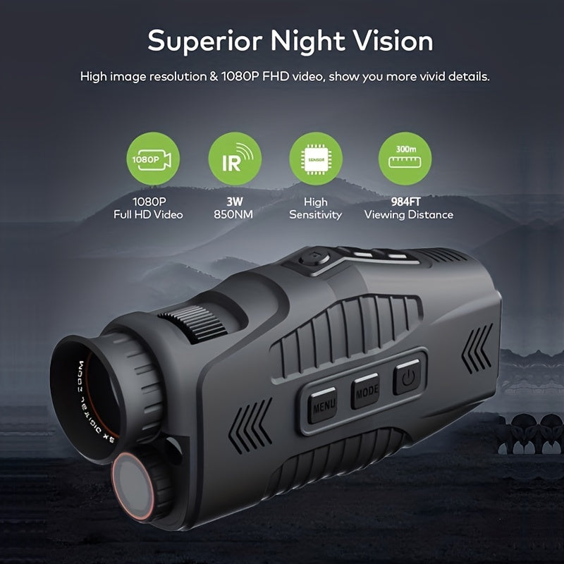 1080P HD Monocular Night Vision Device 5X Zoom