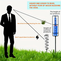 Rain Gauge Stake For Outdoor Garden Lawn Patio 17