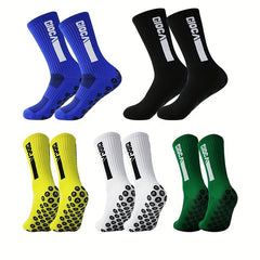 Colorful Letter Anti Skid Silicone Football Socks Men Women