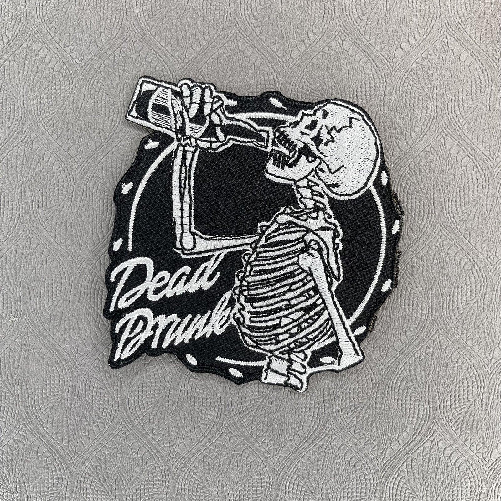 Heavy Industry Skull Guitar Crow Embroidery Sticker
