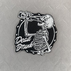 Heavy Industry Skull Guitar Crow Embroidery Sticker