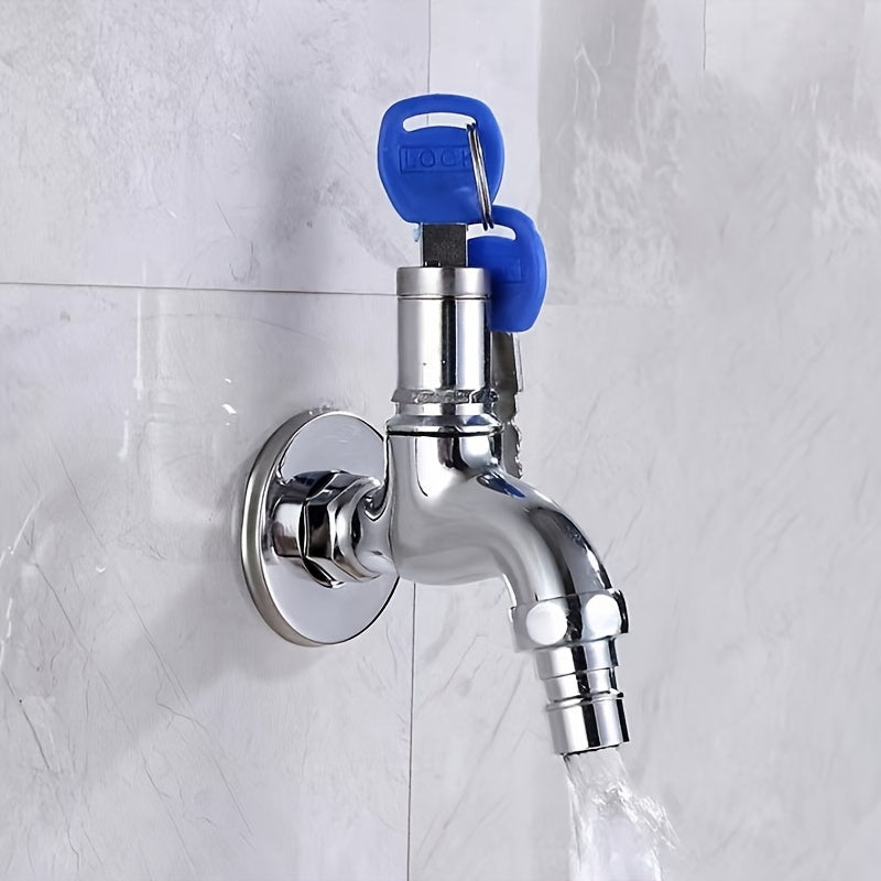 Faucet Anti Theft Thread Alloy Sink Tap With Key Lock - Outdoor Faucet Lockable