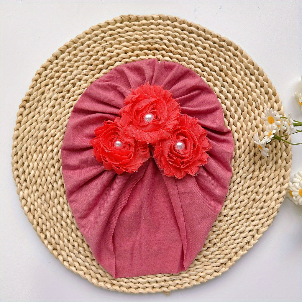 Baby Sun Flower Hat Newborn Cap Fetal Cap Basin Warm Girl Boys Hat Toddler