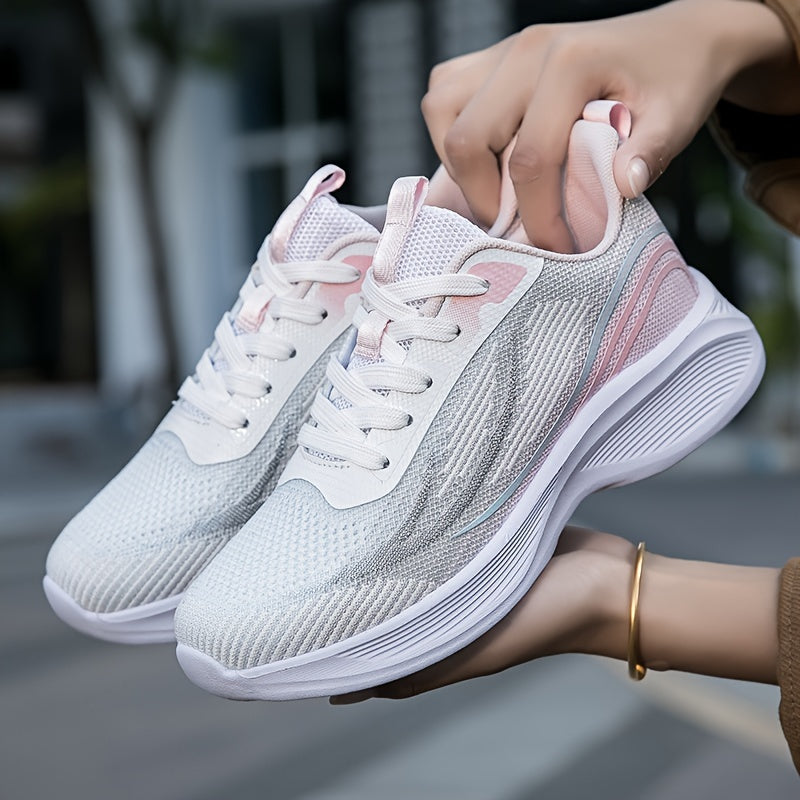 Women's Gradient Mesh Breathable Flying Woven Shoes Lightweight Comfortable