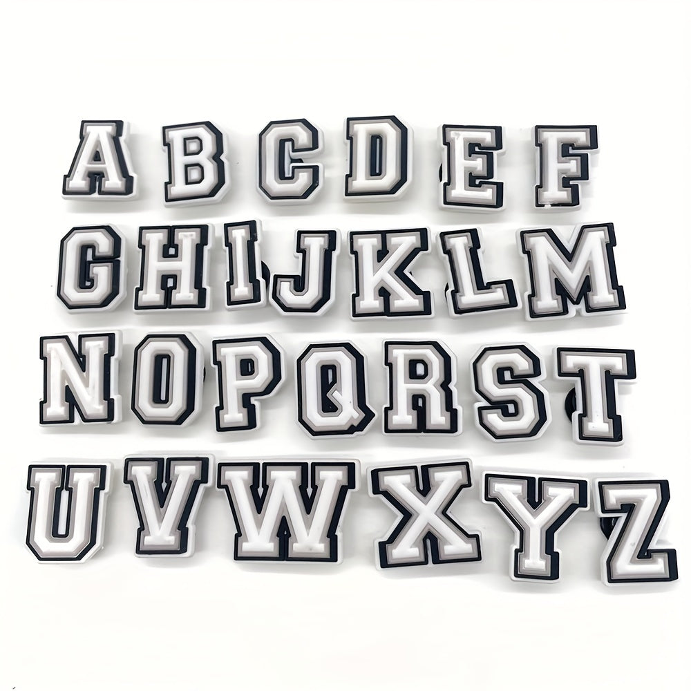 26pcs Alphabet Shoe Charms Decorations Party Favors Birthday Holiday