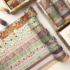 12 Rolls Artist Washi Tape Set for Crafting Scrapbooking