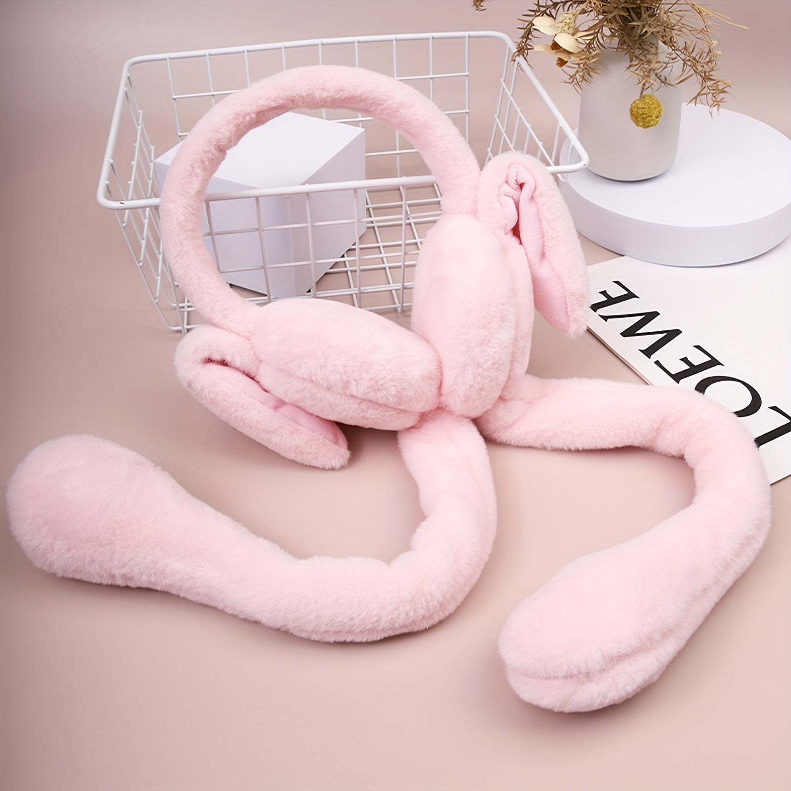 Winter Ear Muffs Women Girls Rabbit Earmuffs - Ear Moving Bunny Earmuffs