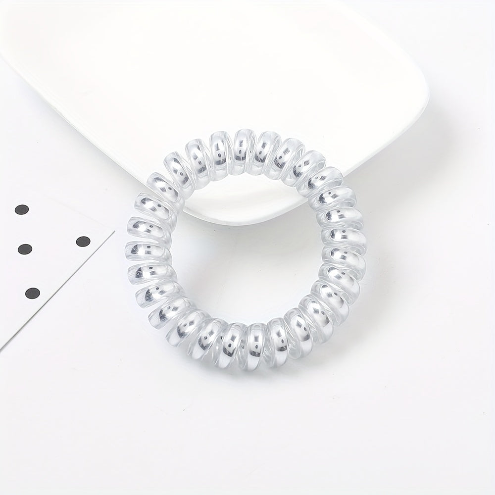 High Elasticity Resin Spiral Hair Tie Set