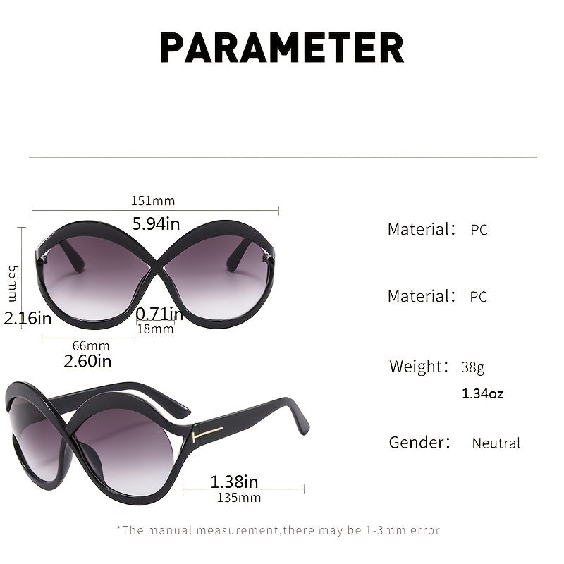 Vintage Oversize Frame Lady Sunglasses