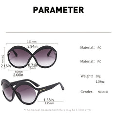 Vintage Oversize Frame Lady Sunglasses