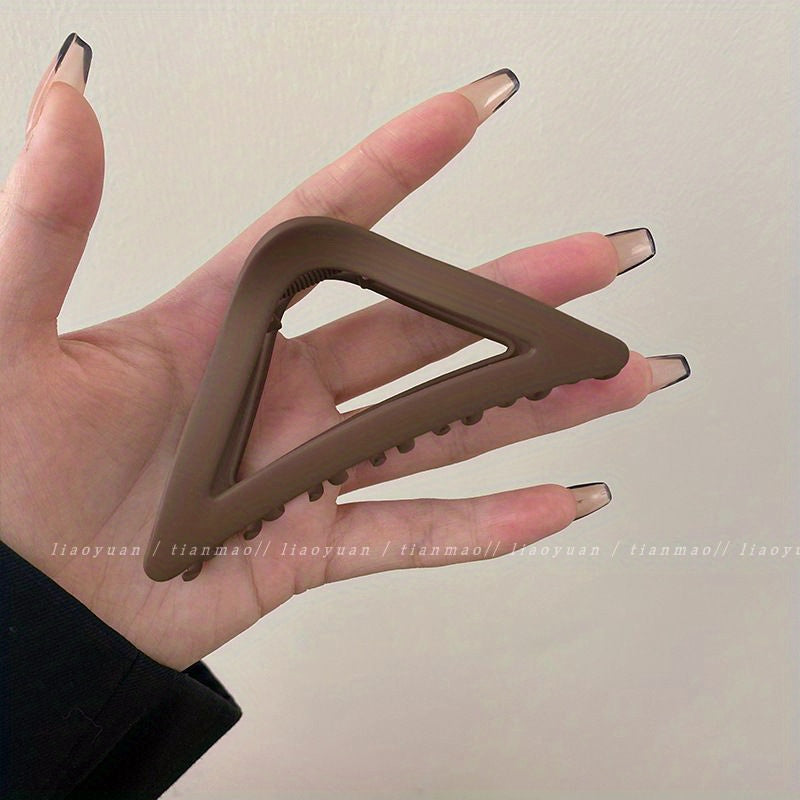 Matte Triangle Hair Claw Large Shark Claw Ponytail Holder Hair Accessories