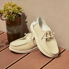 Women's Corduroy Slip On Soft Shoes Lace Up Outdoor Comfy Shoes