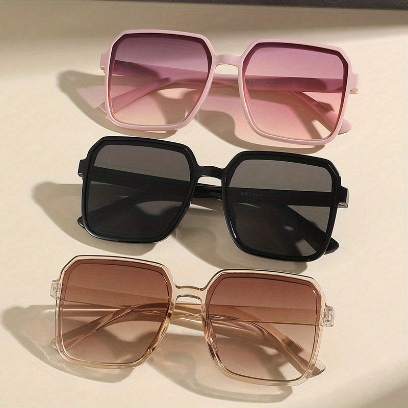 3 Pairs Square Sunglasses UV400 for Driving and Travel