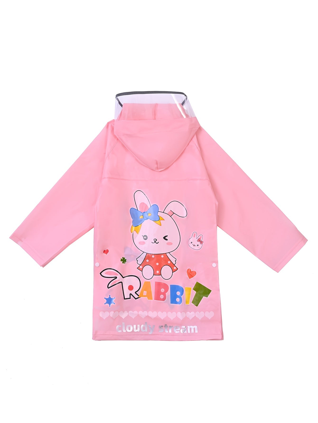 Kids Dino Hooded Raincoat Poncho for School Outdoor