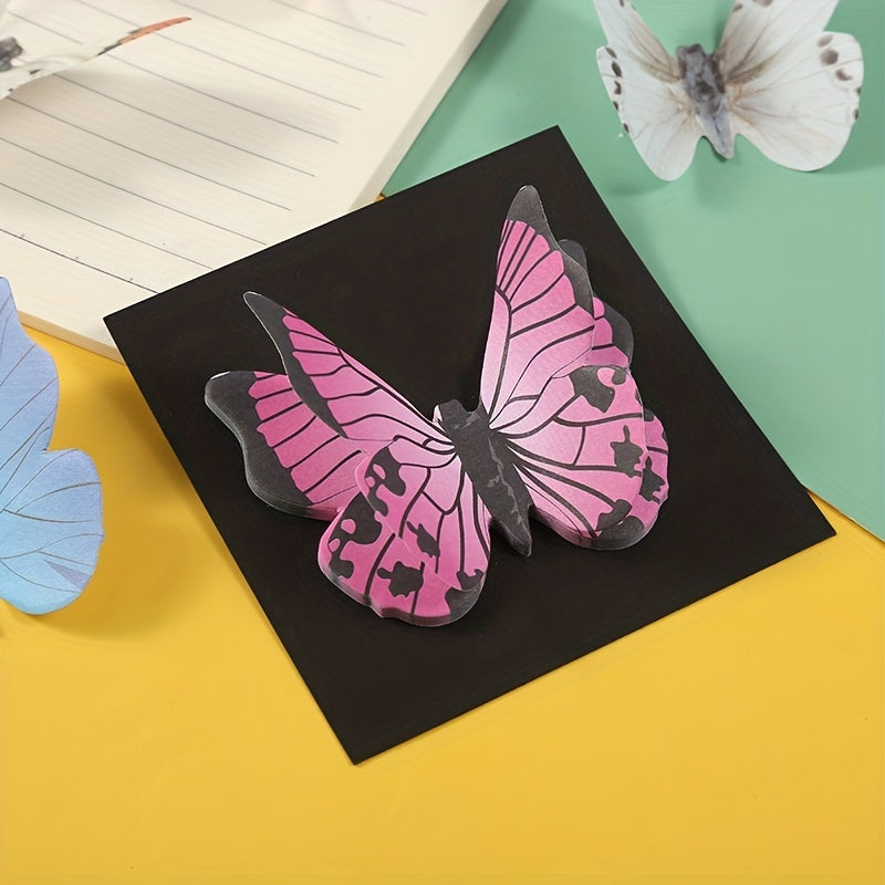 30pcs Butterfly Sticky Notes Cartoon Style For Students Work Note Stickers