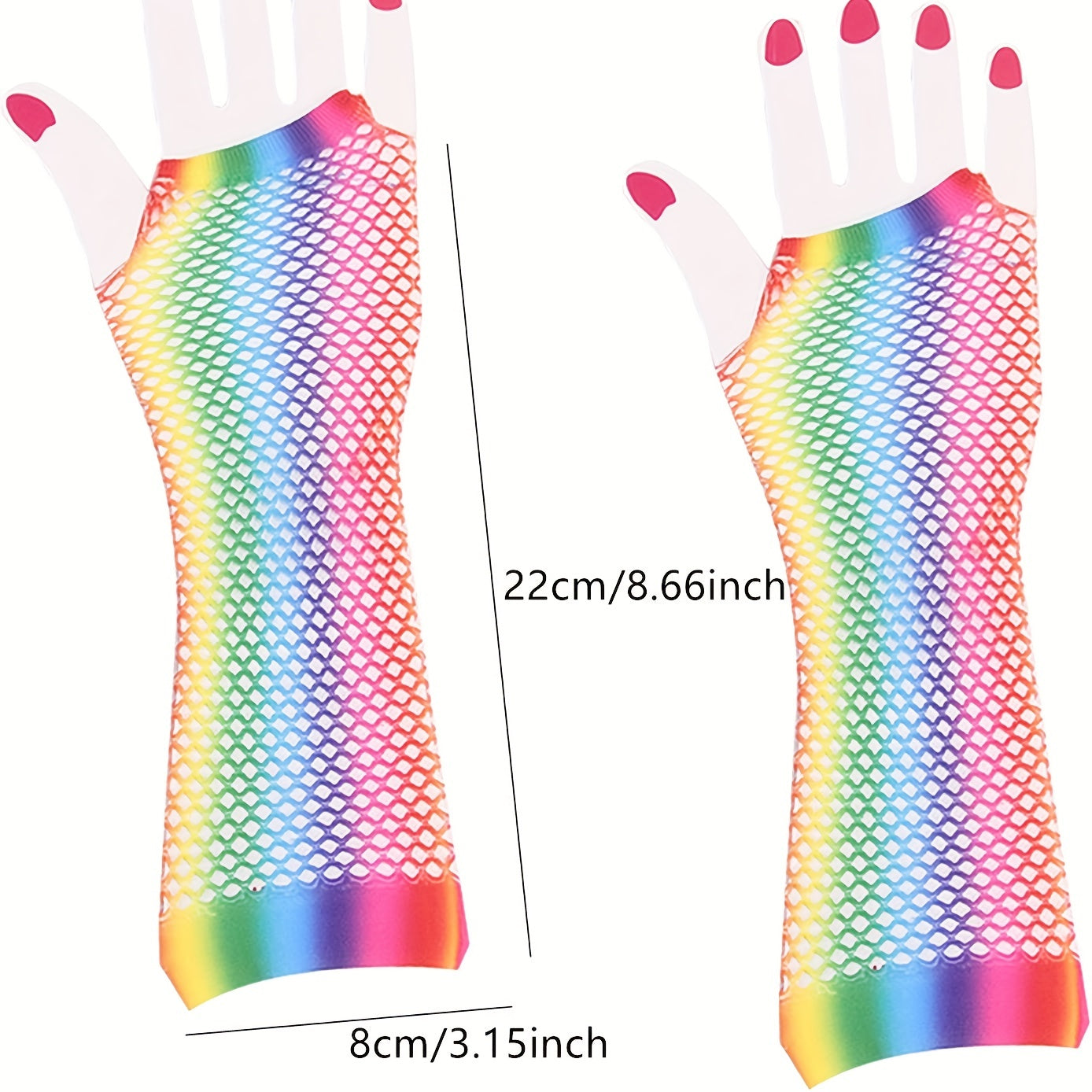 Rainbow Gradient Half Finger Gloves LGBT Pride Accessories