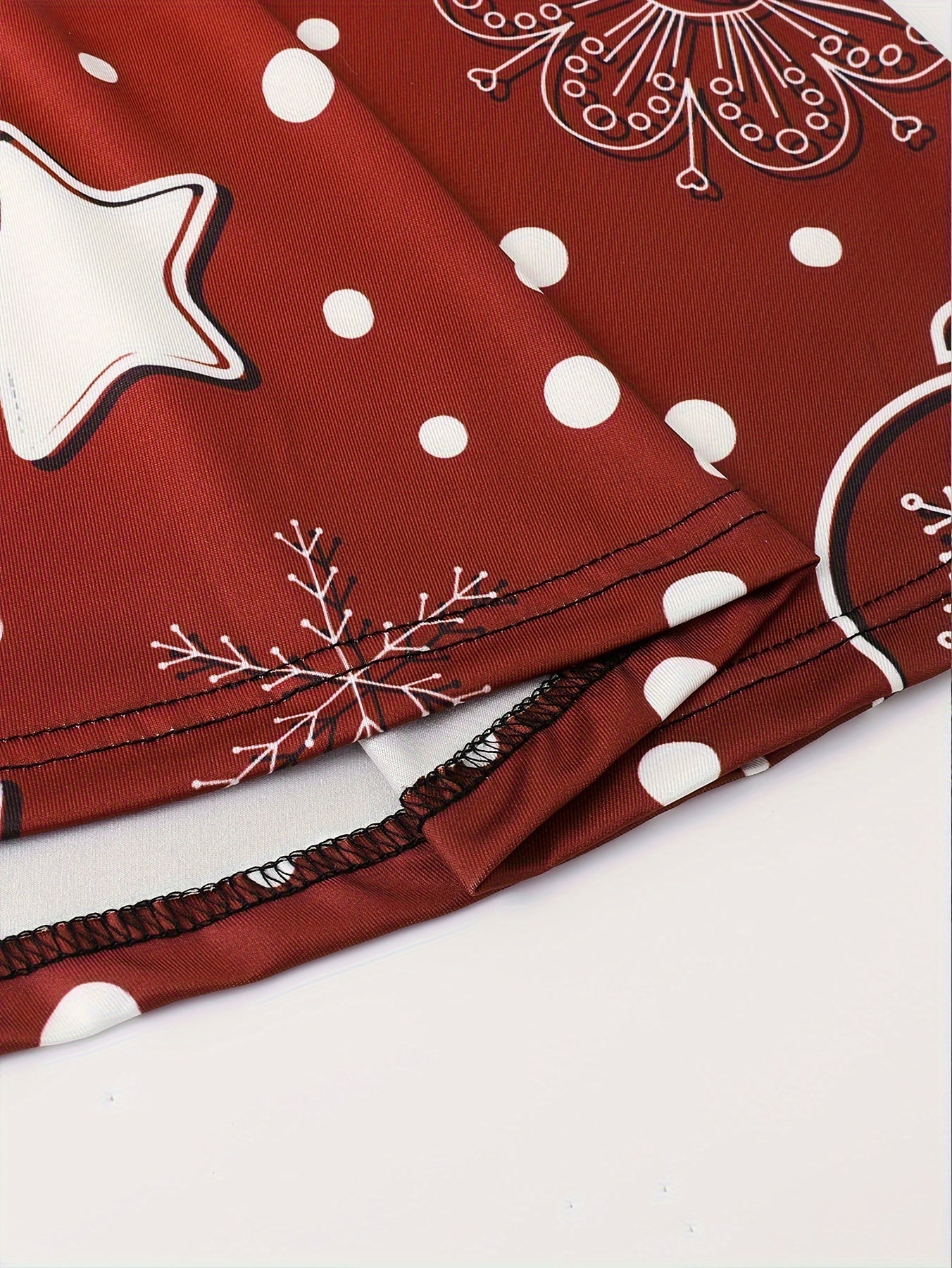 Girls Santa Long Sleeve Dress Christmas Gift