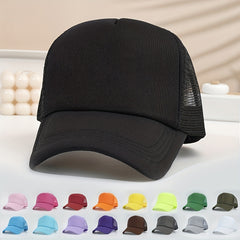 Solid Breathable Baseball Cap Mesh Sun Visor Hats Man Unisex Sports Hat