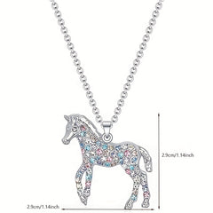 Horse Pendant Necklace for Girls